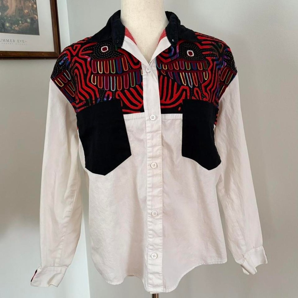 Mola Connection Embroidered Button-Down Shirt